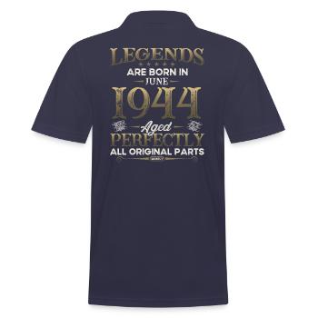 Légende Juin 1944 Né en 1944 80e anniversaire 44 - Polo Homme - bleu marine - Dos - Kai (181cm)