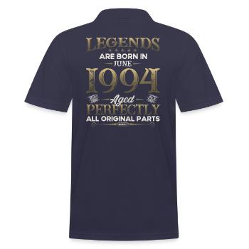 Legend June 1994 Vintage 1994 Birthday 1994 - Men's Polo Shirt - navy - Back - Kai (181cm)