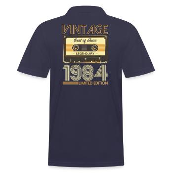 Best of Juni 1984 Jahrgang 1984 40. Geburtstag 84 - Männer Poloshirt - Navy - Hinten - Kai (181cm)