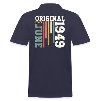 Legende Juni 1949 Jahrgang 1949 Geburtstag 1949 - Männer Poloshirt - Navy - Hinten - Kai (181cm)