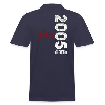 19. Geburtstag Legendär Juli 2005 Jahrgang 2005 - Männer Poloshirt - Navy - Hinten - Kai (181cm)