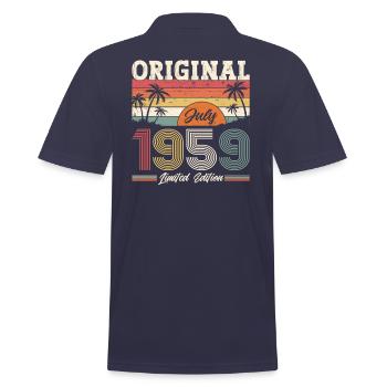 65. Geburtstag, Jahrgang 1959 ORIGINAL 1959 - Männer Poloshirt - Navy - Hinten - Kai (181cm)