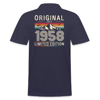 Original 1958 Millésime 1958 Anniversaire 1958 - Polo Homme - bleu marine - Dos - Kai (181cm)