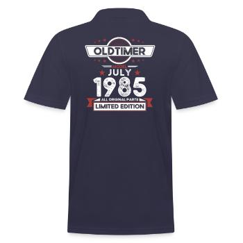 40ème Anniversaire Voiture Classique Juillet 1985 Millésime 1985 - Polo Homme - bleu marine - Dos - Kai (181cm)