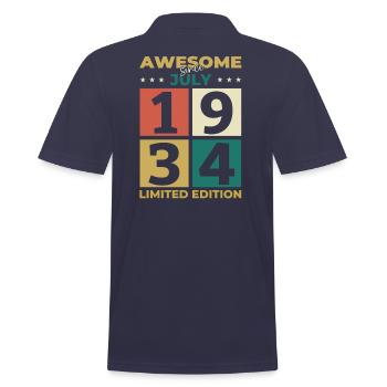 90th Birthday Original July 1934 Born 1934 - Men's Polo Shirt - navy - Back - Kai (181cm)
