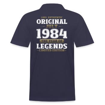 40e anniversaire Original juin 1984 Né en 1984 - Polo Homme - bleu marine - Dos - Kai (181cm)