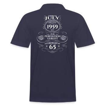 65. Geburtstag, Jahrgang 1959 ORIGINAL 1959 - Männer Poloshirt - Navy - Hinten - Kai (181cm)