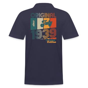 85th Birthday Original July 1939 Born 1939 - Men's Polo Shirt - navy - Back - Kai (181cm)