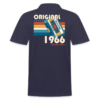 58. Geburtstag Kassette Juli 1966 Jahrgang 1966 - Männer Poloshirt - Navy - Hinten - Kai (181cm)