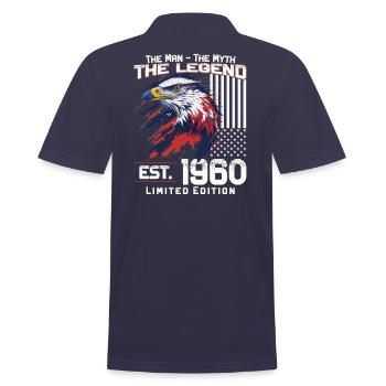 64ème Anniversaire Année 1960 Millésime 1960 Légende - Polo Homme - bleu marine - Dos - Kai (181cm)