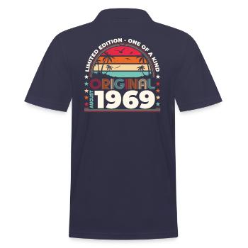 55e anniversaire Original août 1969 Né en 1969 - Polo Homme - bleu marine - Dos - Kai (181cm)