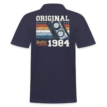 40ème Anniversaire Millésime Septembre 1984 Cassette 84 - Polo Homme - bleu marine - Dos - Kai (181cm)