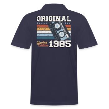 40ème Anniversaire Millésime Septembre 1985 Cassette 85 - Polo Homme - bleu marine - Dos - Kai (181cm)