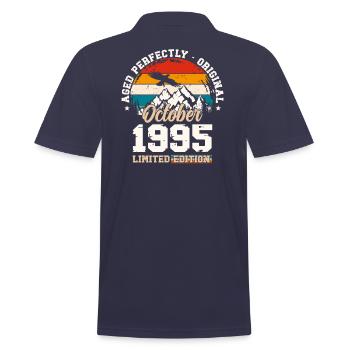 30th Birthday Legend October 1995 Volume 95 - Men's Polo Shirt - navy - Back - Kai (181cm)