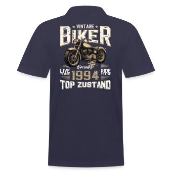 30ème anniversaire Motard Novembre 1994 Motard - Polo Homme - bleu marine - Dos - Kai (181cm)