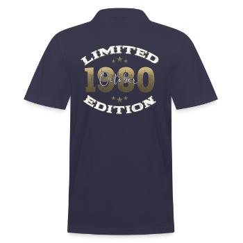 44ème Anniversaire Légende Octobre 1980 Vintage 80's - Polo Homme - bleu marine - Dos - Kai (181cm)
