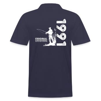 33ème Anniversaire Pêcheur Pêche 1991 Millésime 1991 - Polo Homme - bleu marine - Dos - Kai (181cm)