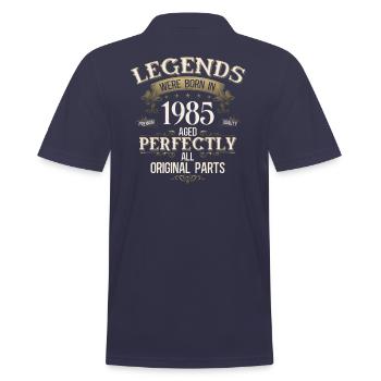 40. Geburtstag Original Jahrgang 1985 - Männer Poloshirt - Navy - Hinten - Kai (181cm)