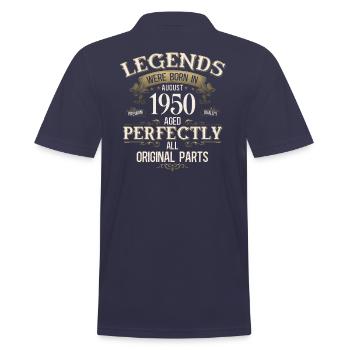 75ème Anniversaire Original Août Millésime 1950 - Polo Homme - bleu marine - Dos - Kai (181cm)