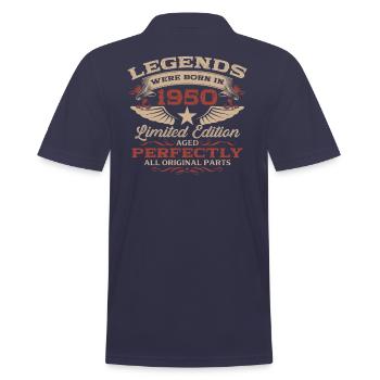 75ème Anniversaire Homme Légende Millésime Années 1950 - Polo Homme - bleu marine - Dos - Kai (181cm)