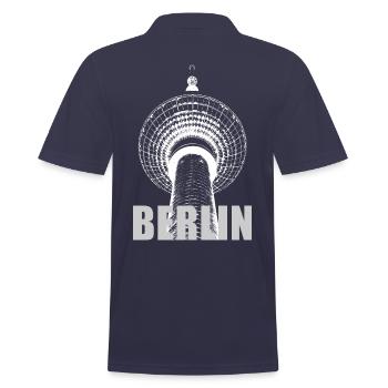 Berlin TV Tower - Men's Polo Shirt - navy - Back - Kai (181cm)