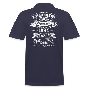 30. Geburtstag Original Februar Jahrgang 1994 - Männer Poloshirt - Navy - Hinten - Kai (181cm)