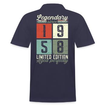Légendaire depuis 1958 64ème anniversaire cadeau drôle - Polo Homme - bleu marine - Dos - Kai (181cm)