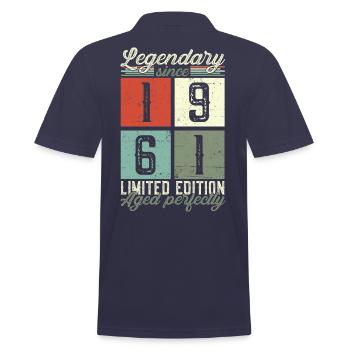 Légendaire depuis 1961 61ème anniversaire cadeau drôle - Polo Homme - bleu marine - Dos - Kai (181cm)