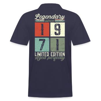 Légendaire depuis 1971 51ème cadeau d’anniversaire - Polo Homme - bleu marine - Dos - Kai (181cm)