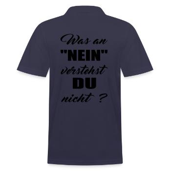 was an nein verstehst du nicht ? Spruch - Männer Poloshirt - Navy - Hinten - Kai (181cm)