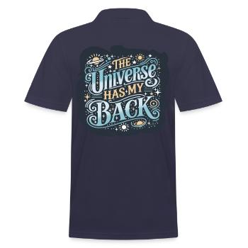 Das Universum - Männer Poloshirt - Navy - Hinten - Kai (181cm)