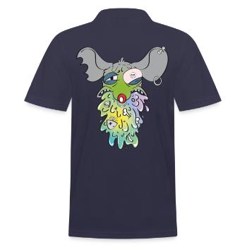 STREET RAT - Männer Poloshirt - Navy - Hinten - Kai (181cm)