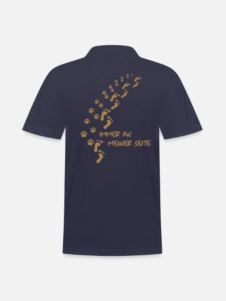 Immer an meiner Seite - Mein Hund und Ich - Männer Poloshirt - Navy