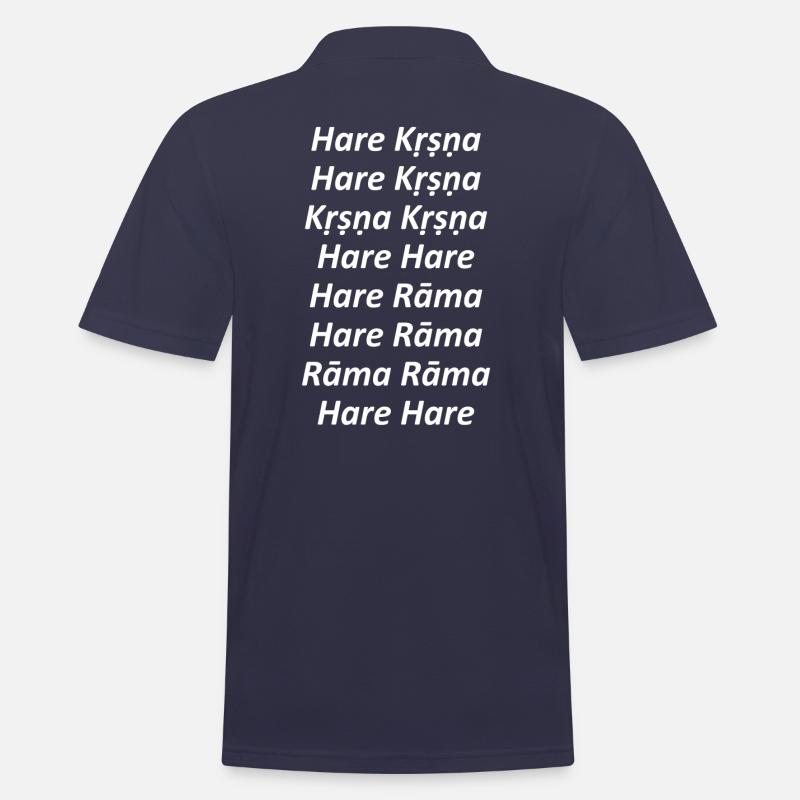 Hare Krishna - Maha Mantra - Männer Poloshirt - Navy
