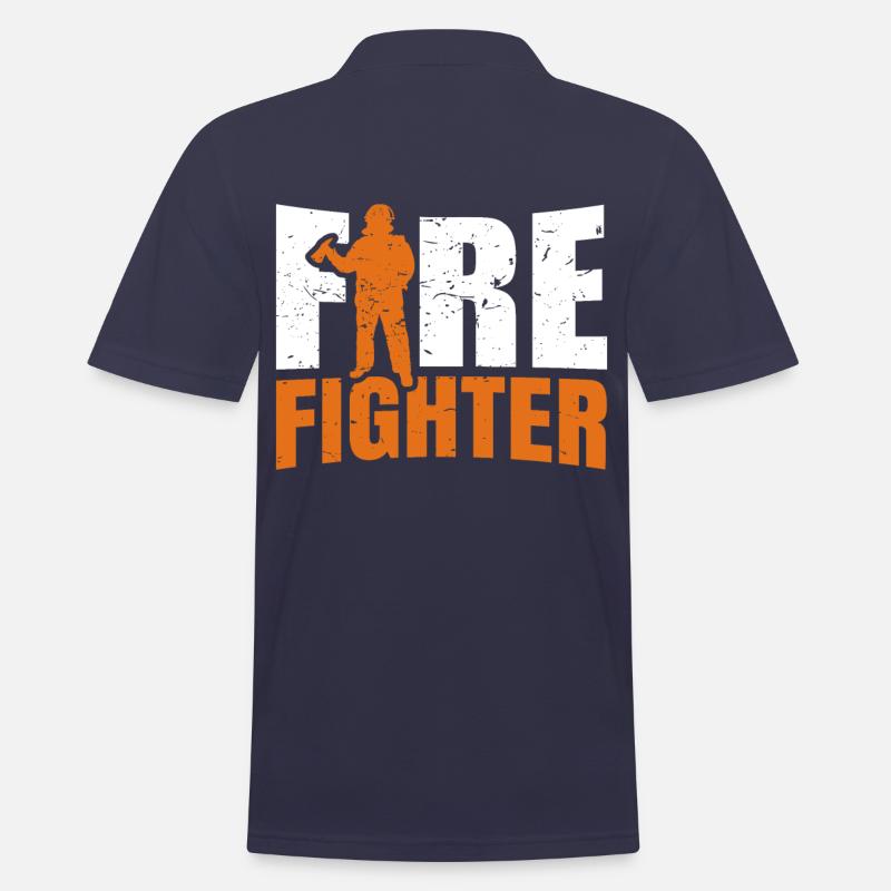 Feuerwehrmann - Brandbekämpfer - Fire Fighter - Männer Poloshirt - Navy