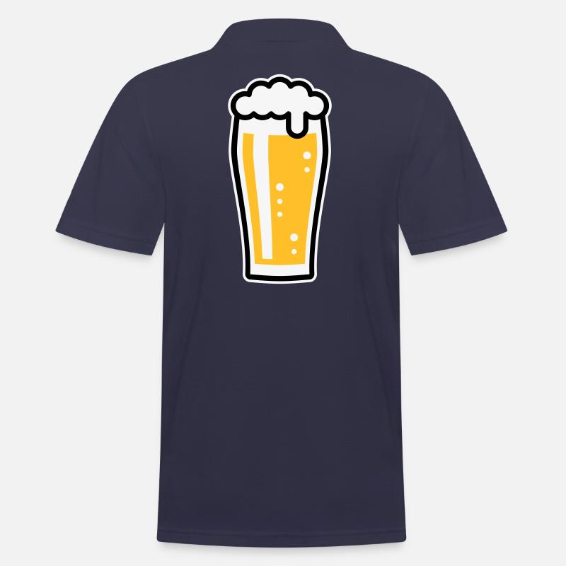 Bierglas (Bier / Willibecher / 3C) - Männer Poloshirt - Navy