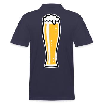 Verre à bière de blé (bière / verre de blé / verre à bière / 3C) - Polo Homme - bleu marine - Dos - Kai (181cm)