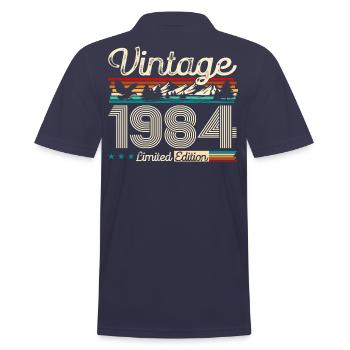40ème Anniversaire Légende Millésime 1984 Millésime 1984 - Polo Homme - bleu marine - Dos - Kai (181cm)