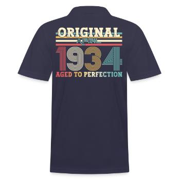 90e anniversaire Original avril né 1934 - Polo Homme - bleu marine - Dos - Kai (181cm)
