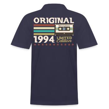 30e anniversaire janvier Vintage 1994 cassette - Polo Homme - bleu marine - Dos - Kai (181cm)