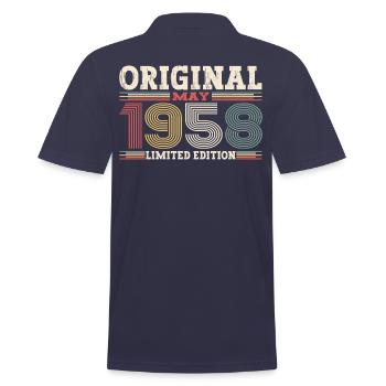 Original mai 1958 Vintage 1958 anniversaire 1958 - Polo Homme - bleu marine - Dos - Kai (181cm)