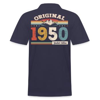 75ème Anniversaire Année 1950 Cru 1950 Original - Polo Homme - bleu marine - Dos - Kai (181cm)