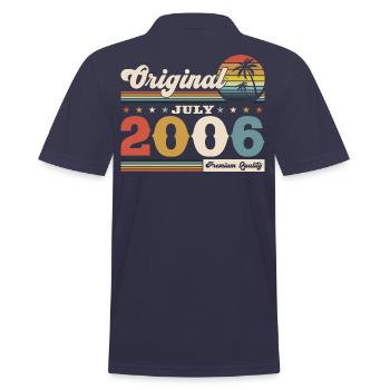 18ème anniversaire Original Juillet 2006 Millésime 2006 - Polo Homme - bleu marine - Dos - Kai (181cm)