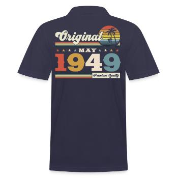 Original 1949 Jahrgang 1949 75. Geburtstag 1949 - Männer Poloshirt - Navy - Hinten - Kai (181cm)