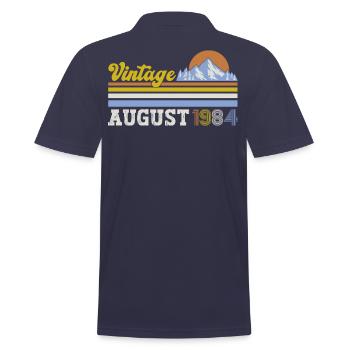30th Birthday Original August 1994 Vintage 1994 - Men's Polo Shirt - navy - Back - Kai (181cm)