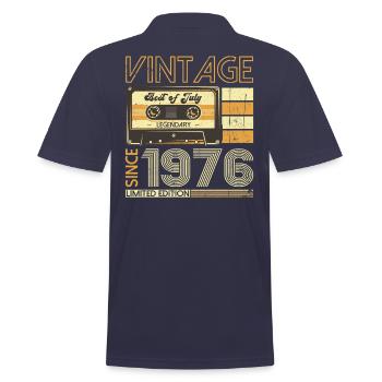 47. Geburtstag Mann Original Juli Jahrgang 1976 - Männer Poloshirt - Navy - Hinten - Kai (181cm)