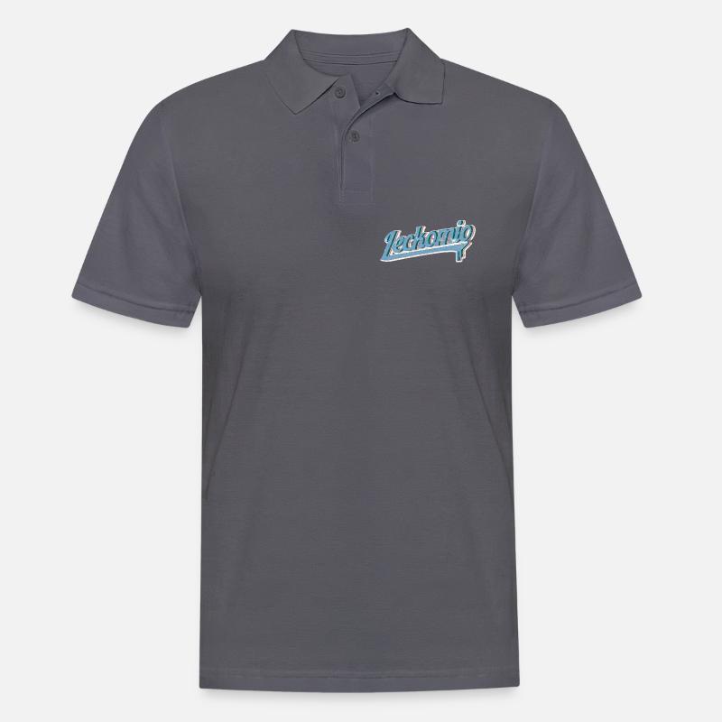 Leckomio - Lustiger Spruch - Eiscreme - Frech - Männer Poloshirt - Anthrazit