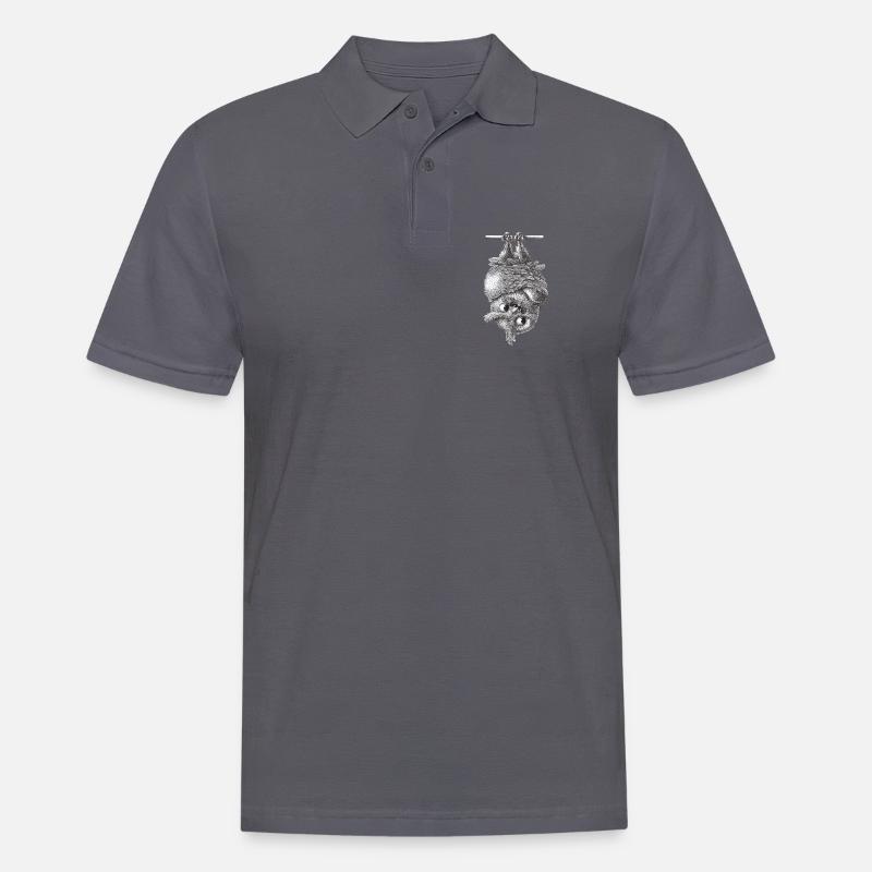 Vampir Eule - Dracula Eule - Männer Poloshirt - Anthrazit