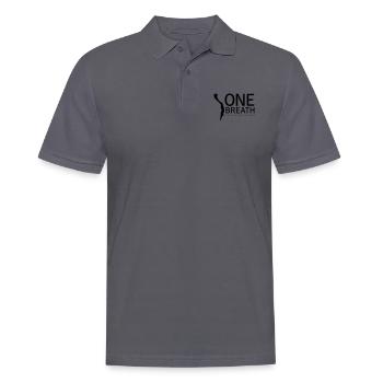 One Breath (custom color) Freediving Culture - Men's Polo Shirt - charcoal grey - Front - Nico (186cm)