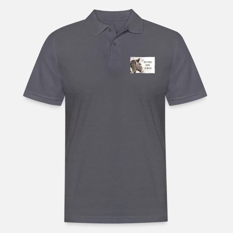 Be Cool Ride A Mule - Männer Poloshirt - Anthrazit